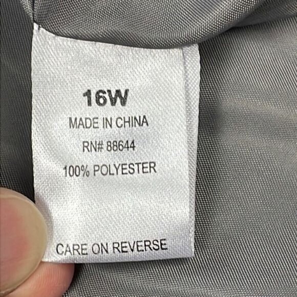 John Meyer Collection Herringbone Blazer Jacket Career Business Gray 16W - Picture 10 of 10